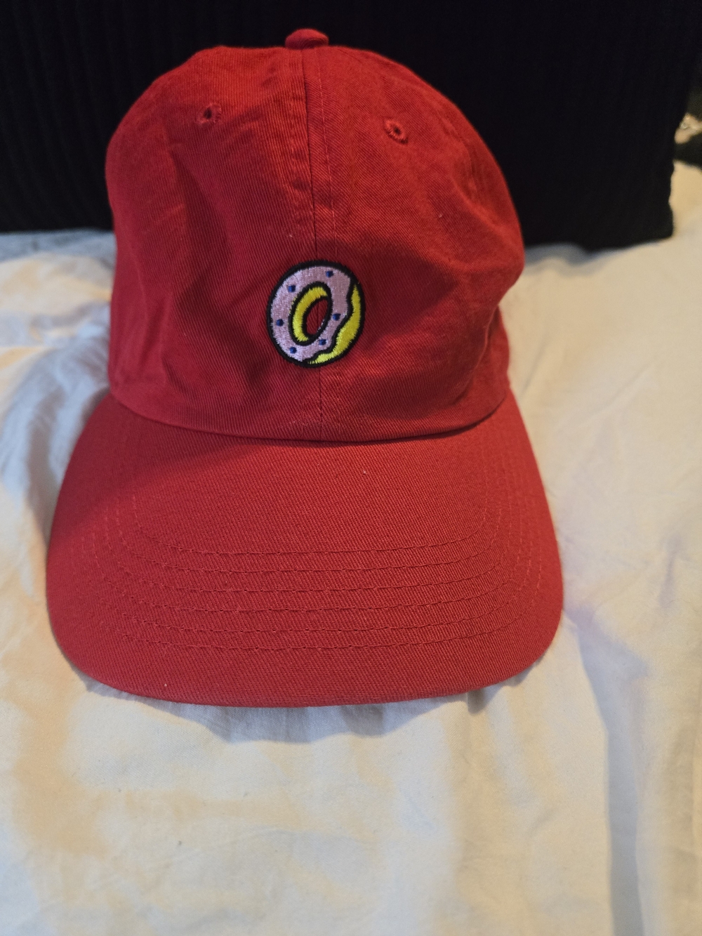 Odd Future Donut Logo Dad Hat Red Strapback Newhattan OFWGKTA
